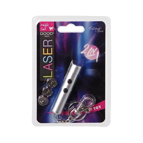 Laserové ukazovátko Magic Cat s baterkou 2v1