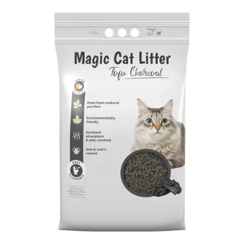 Magic Litter Tofu dřevěné úhlí 12l