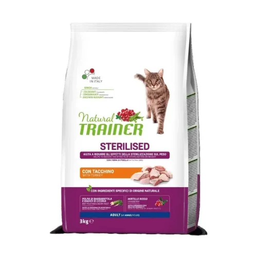 Natural Trainer Cat Sterilised krůtí maso